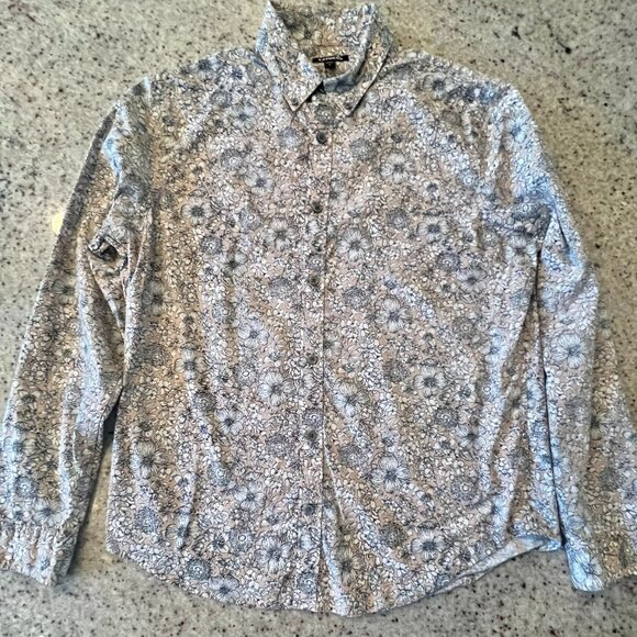 Express Men's Floral Long Sleeve Button-Down - Picture 1 of 6